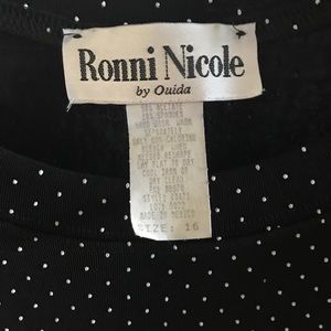 Black polka dot dress